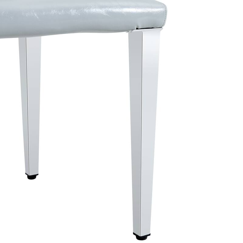 Modern Set of 4 Dining Chair with Metal Legs Kitchen Chair Side Chair Armless Chair for Dining Room