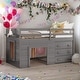 preview thumbnail 21 of 55, Twin Size Loft Bed with Cabinet and Shelf, Maximized space, White