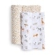 preview thumbnail 3 of 3, aden + anais essentials cotton muslin swaddle blanket 2 pack giraffe safari