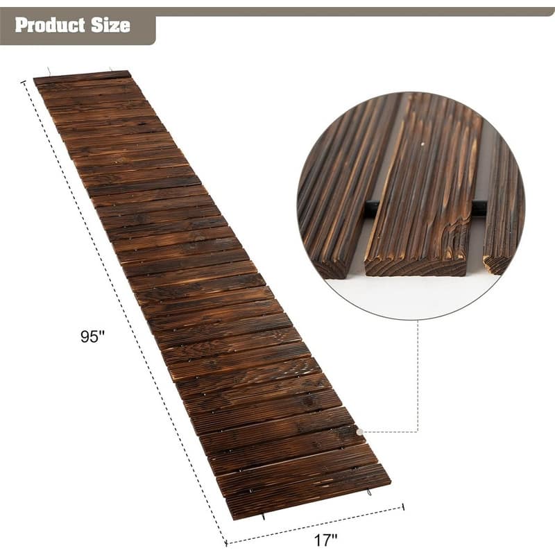 8ft Roll-Out Garden Pathway, Straight Walkway for Outdoor Patio