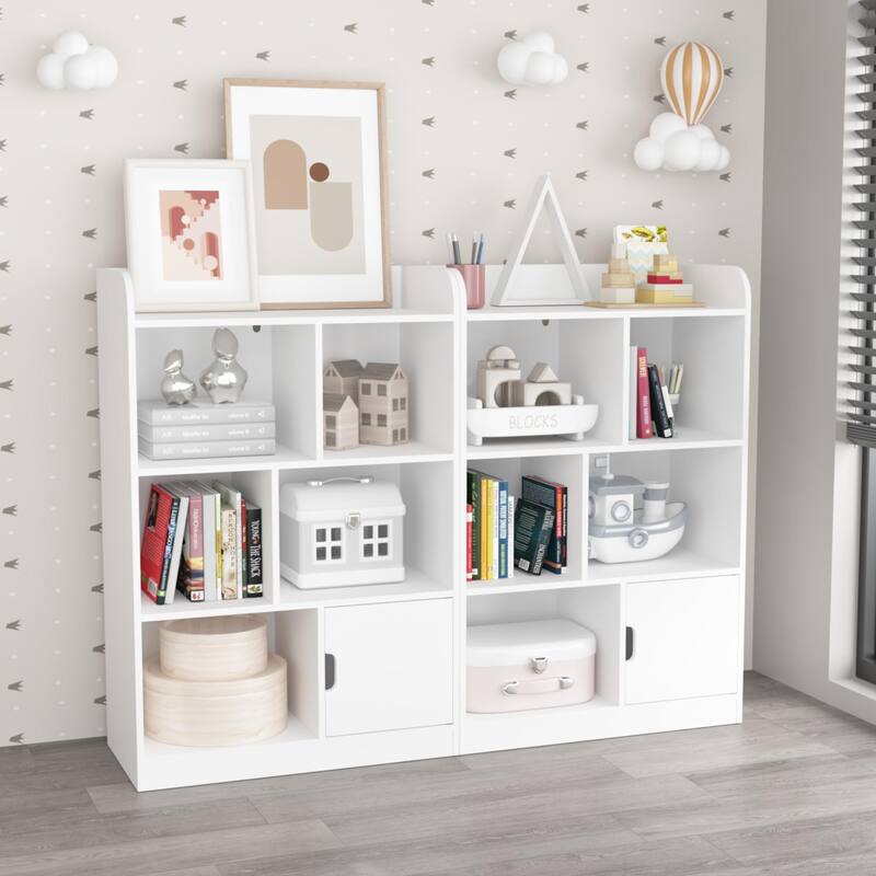 Kids Bookcase, Bookshelf with 6 Compartments, Freestanding Shelves and Cube Organizer,for Bedroom Living Room