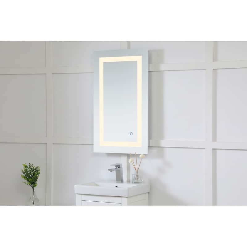 Avalon 18" x 30" Hardwired LED mirror - Silver