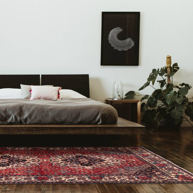 ECARPETGALLERY Hand-knotted Konya Anatolian Red Wool Rug - 6'8 x 9'11