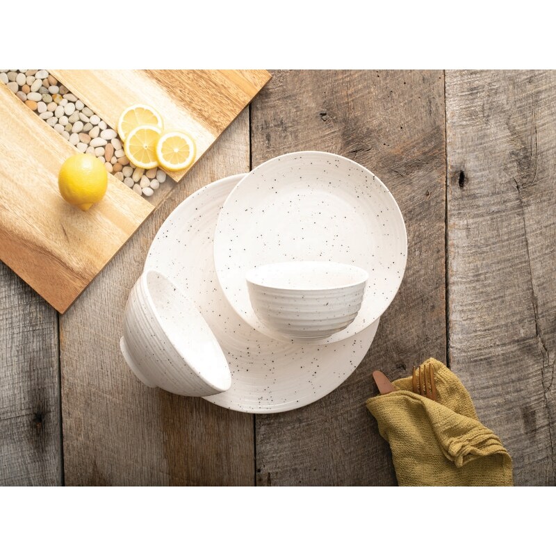 Sango Siterra 16-Piece Stoneware Dinnerware Set with Plates and