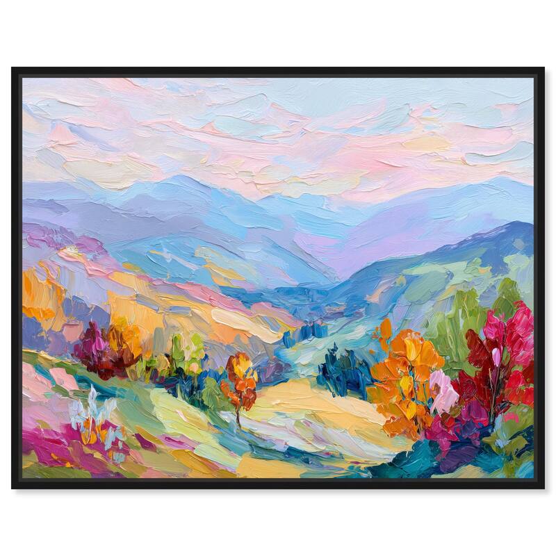 Colorful Valley I Canvas by Art Remedy - Black - 30" x 24"