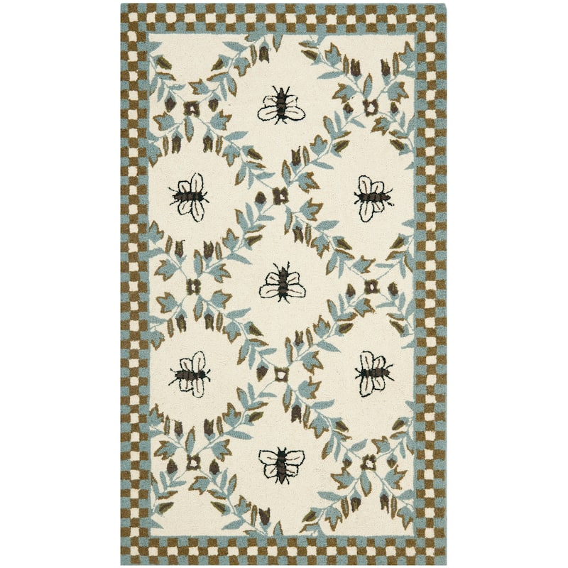 SAFAVIEH Handmade Chelsea Aubree French Country Trellis Wool Rug