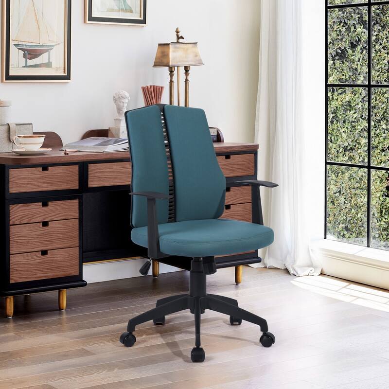 HomyLin Adjustable Home Office Chair Swivel Task Chair with Armrest and Lumbar Support