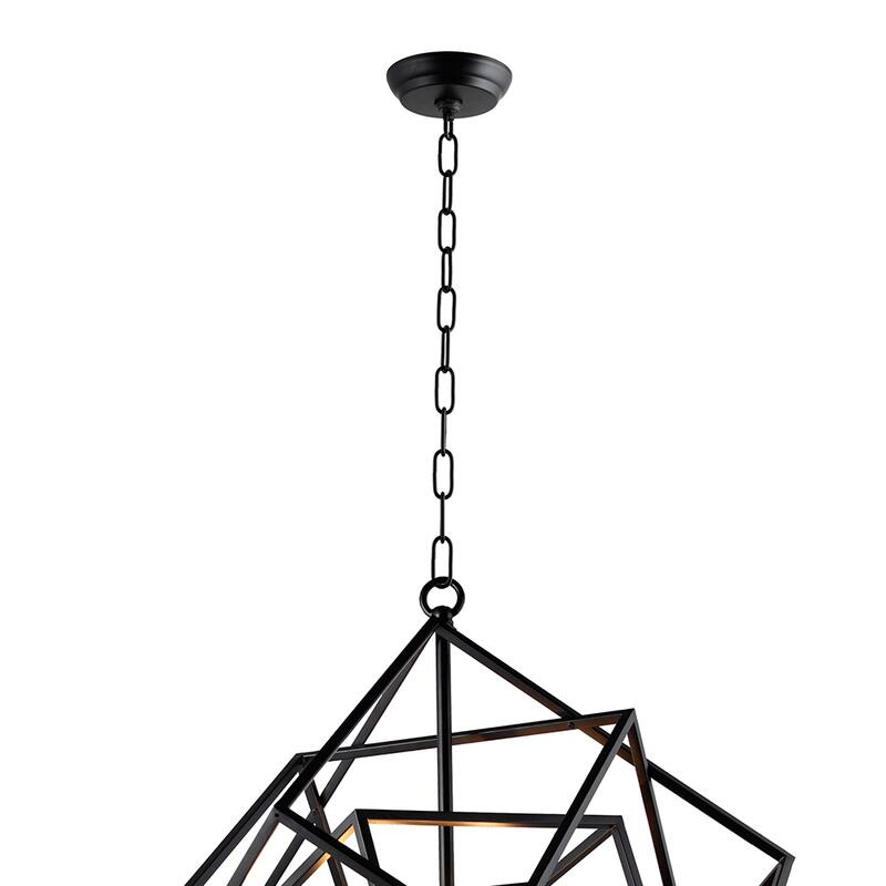 AA Warehousing 4 light Chandelier in Black finish