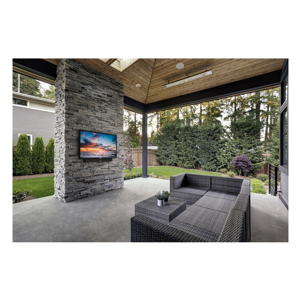 outdoor soundbar with subwoofer