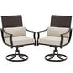preview thumbnail 28 of 41, EROMMY Outdoor Dining Set, Swivel Rocking Chairs, Rectangular Table w Umbrella Hole, Patio Furniture Set for Backyard