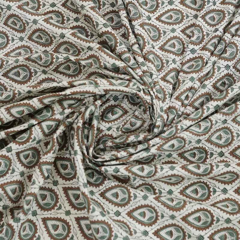 Fabdivine Cotton Hand Block Floral Flat Sheet Bed Room Home Décor Accent Gift