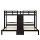 preview thumbnail 14 of 13, Twin over Twin & Twin Triple Bunk Bed with Built-in Storage Staircase