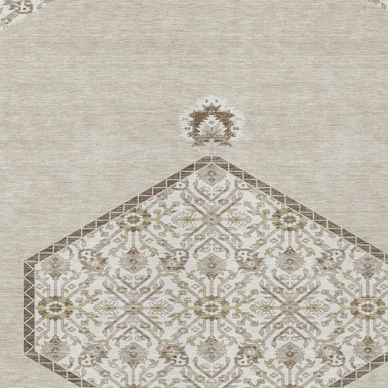 HomeRoots Oriental Traditional Rectangle Outdoor Rug