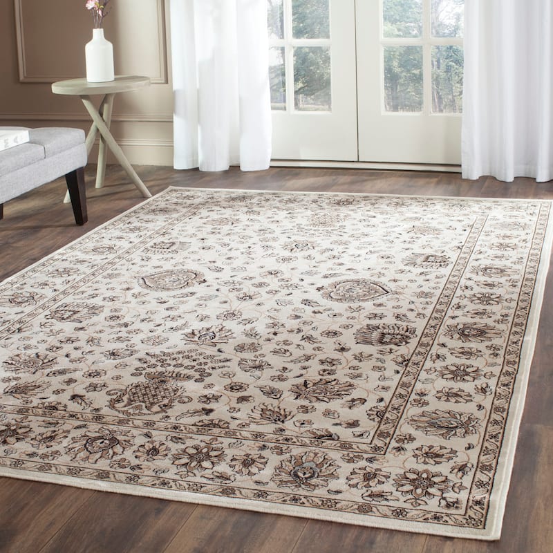 SAFAVIEH Persian Garden Maybell Vintage Boho Oriental Viscose Rug - 4' x 5'3" - Ivory/Ivory