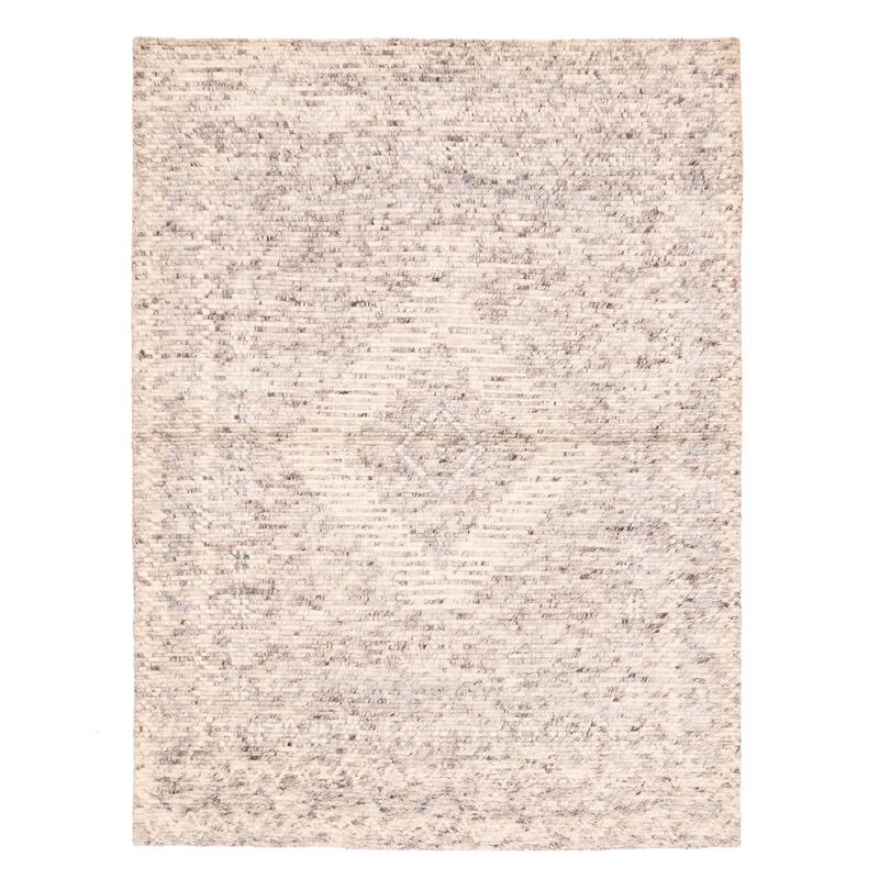 ECARPETGALLERY Hand-knotted Tangier Grey Wool Rug - 5'3 x 7'3