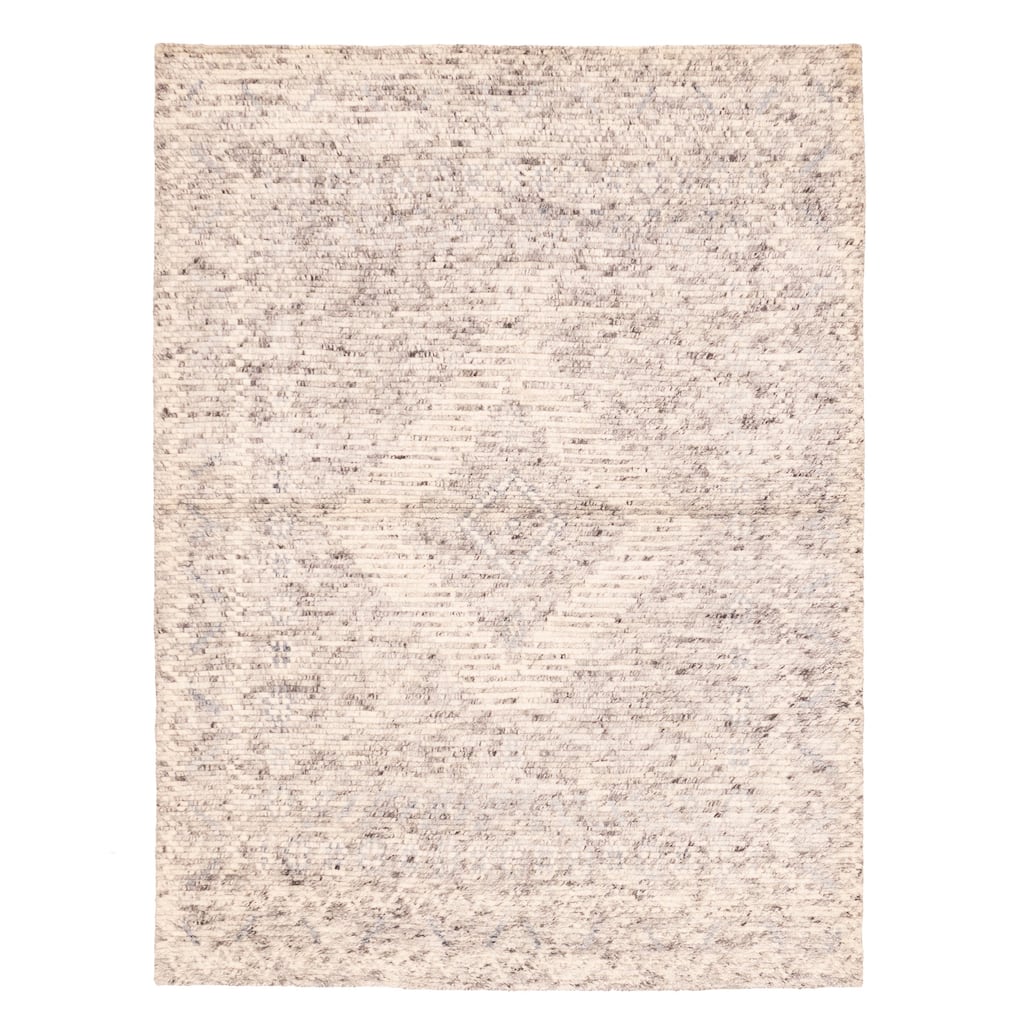 ECARPETGALLERY Hand-knotted Tangier Grey Wool Rug - 5'3 x 7'3