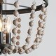 preview thumbnail 8 of 16, Modern Farmhouse 3-Light Flush Mount Bohemian Distressed Wood Ceiling Lights