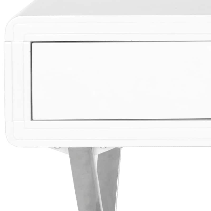 SAFAVIEH Toni Modern Glam White/ Chrome Desk