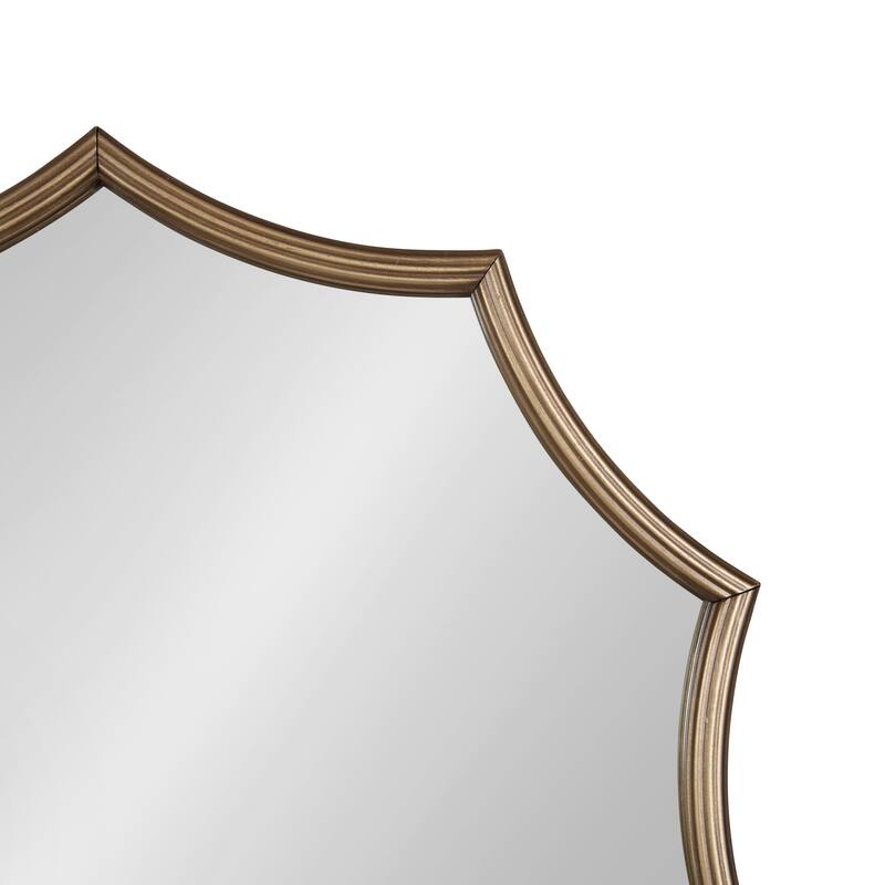Kate and Laurel Lalina Scalloped Round Framed Accent Mirror