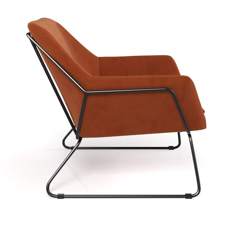 Concord Fabric Accent Chair with Black Powder Coated Sled Base