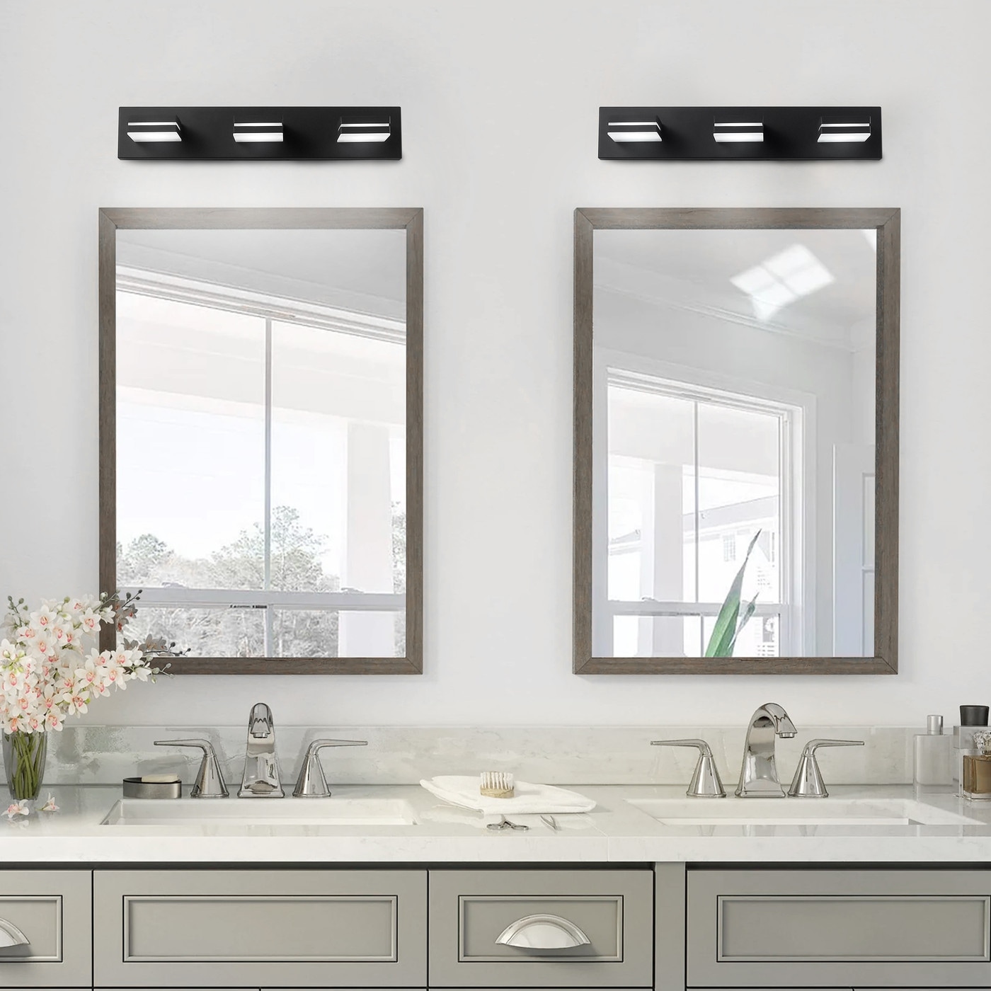 Recessed lights over vanity hot sale