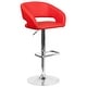 preview thumbnail 5 of 178, Vinyl Adjustable Height Barstool with Rounded Mid-Back