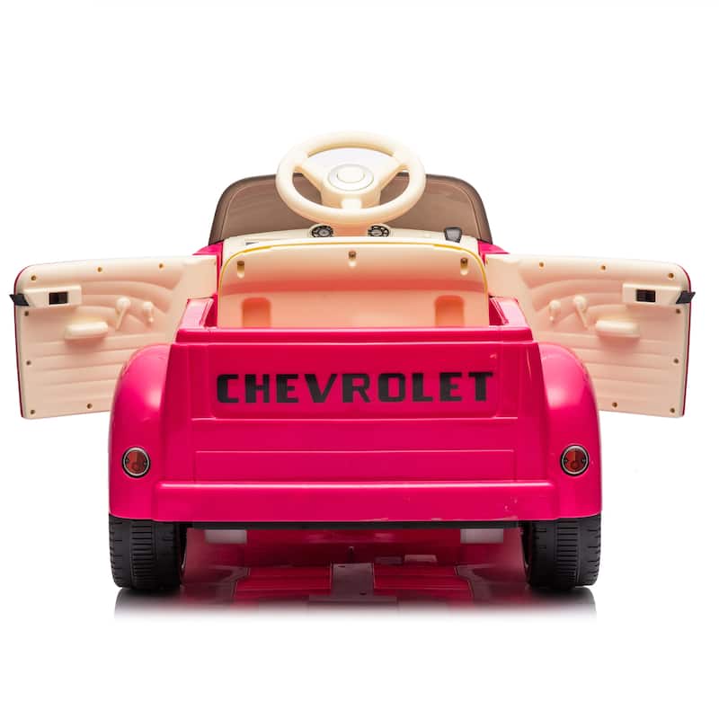 12V Kids Ride On Truck Car W/Parents Control, Licensed Chevrolet 3100 Pickup,Electric Car,High-Power Up To 4.35 Km/H,Age 3+