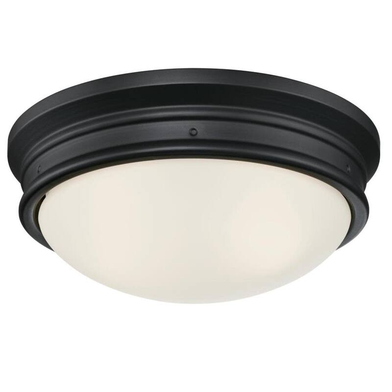 Roseto Fort Saint James 2 Light 13" Wide Flush Mount Bowl Ceiling - Matte Black