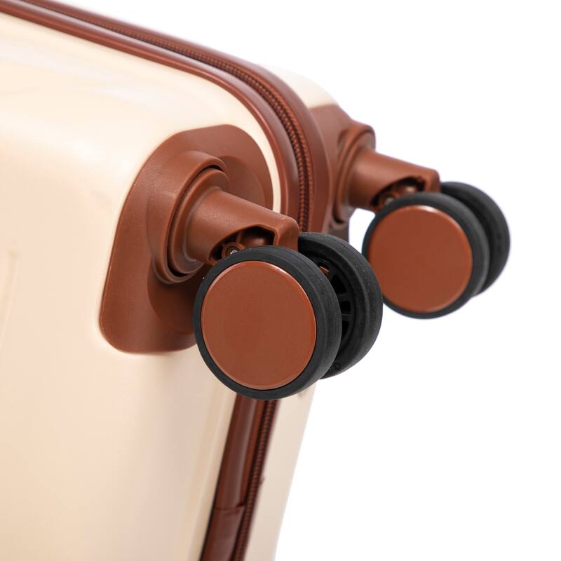 20 Inch ABS Hard Shell Travel Checked Luggage, Scratch Resistant Surface Four Multi-Directional Wheels, With Combination Lock