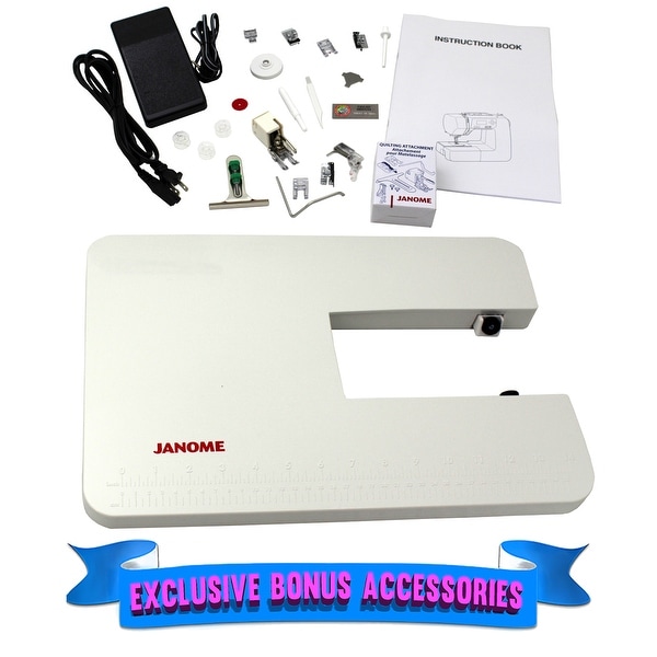 Janome 2030QDC-B Computerized Quilting and Sewing Machine with Bonus Quilt Kit - 11" x 14" x 19"