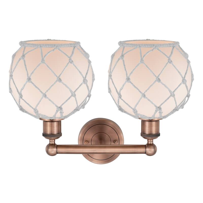 Innovations Lighting Endless Possibilities Edison - Farmhouse Rope - 2 Light 17" Bath Vanity Light