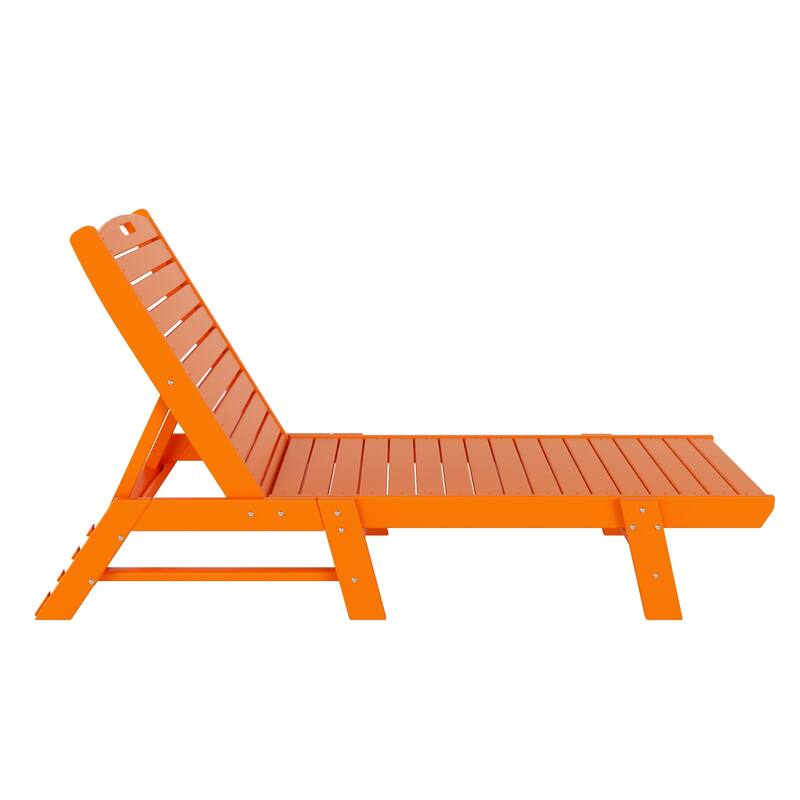 Laguna Hdpe All Weather Outdoor Patio Pool Reclining Armless Chaise Lounge