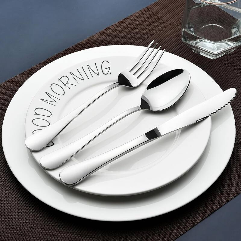 40/60 Piece Heavy Duty Stainless Steel Flatware Set,Silverware Set for