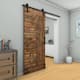 Barn Door With Solid Knotty Pine Paneled Wood and Hardware Kit(DIY) - 36X84 - Dark Brown