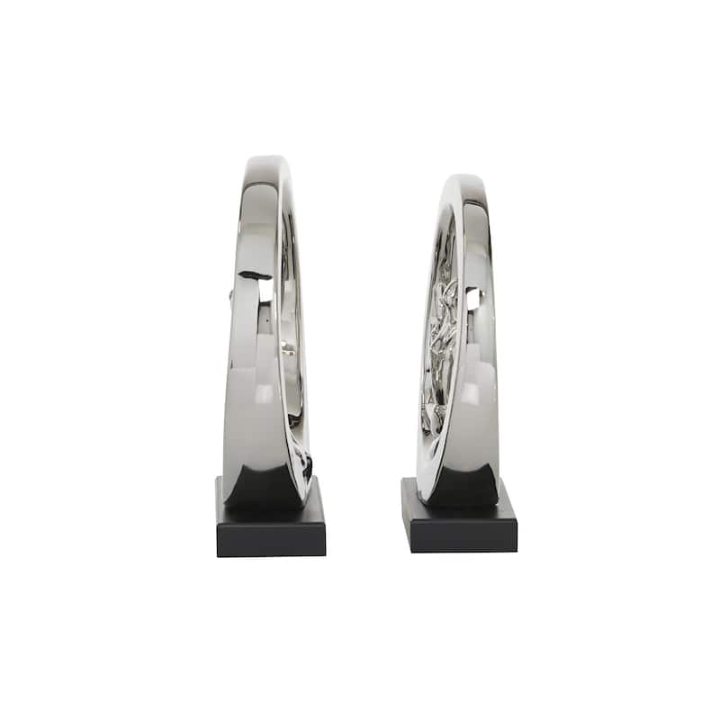 Ceramic Dancer Sculpture - Set of 2 Silver - Roche River Decor
