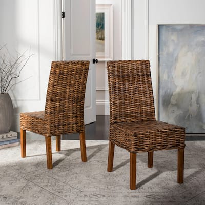 SAFAVIEH Marcy Brown Side Chair (Set of 2) - 18.1" W x 19.7" L x 39" H - 19"W x 22"D x 39"H