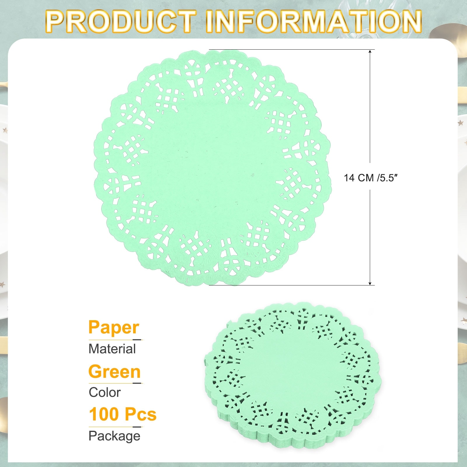 Paper Doilies, Lace Paper Doilies, Disposable Paper Placemats for Cakes Table Plate Crafts