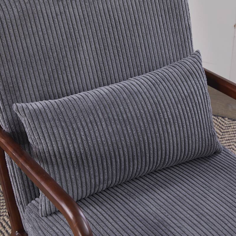 Mid-Century Modern Accent Chair, Arm Chair Living Room Chairs with Pillow