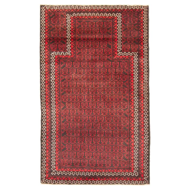 ECARPETGALLERY Hand-knotted Teimani Black Wool Rug - 2'10 x 4'9