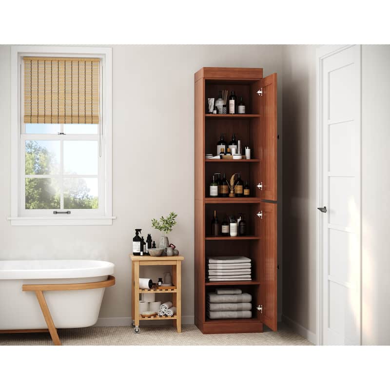 Palace Imports 100% Solid Wood 16.5" Bathroom Storage Cabinet with Shaker Doors and Adjustable Shelves