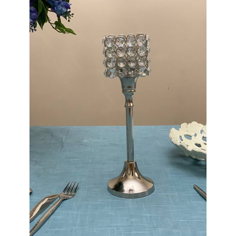 VIBHSA Hurricane Crystal Candle Holder (Square, 10")