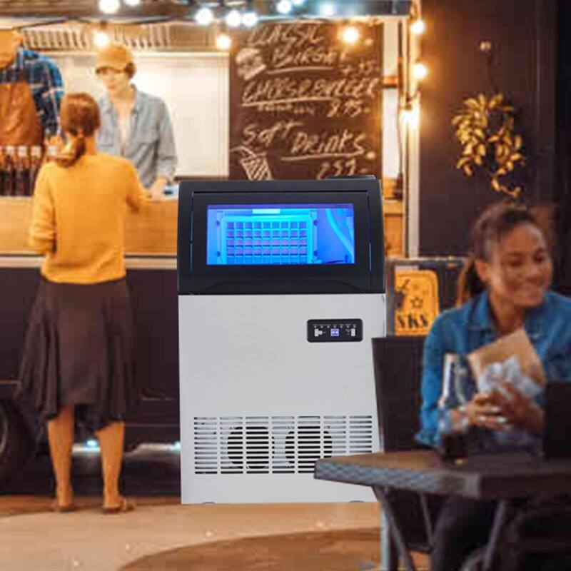 Commercial Ice Maker Machine, 100lbs/24hr, 33LBS Bin