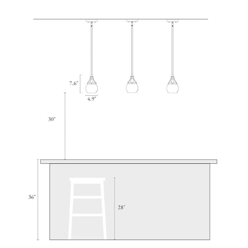 Beta Modern Gold 1-Light Mini Glass Pendant Light for Kitchen Island Dining Room - D 4.9" x H 7.6"