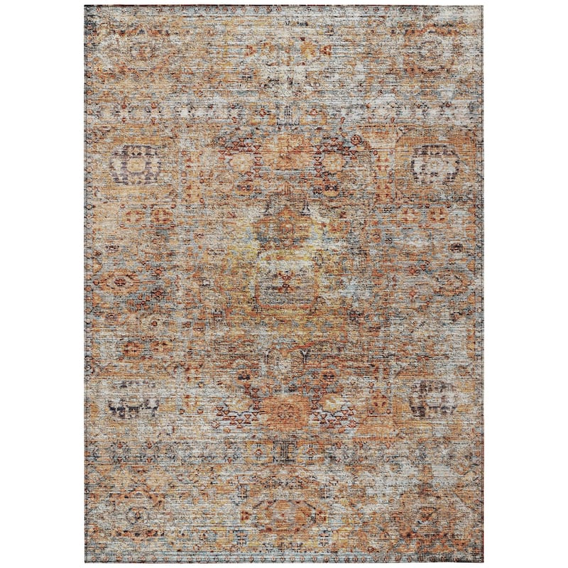 HomeRoots Floral Traditional Rectangle Outdoor Rug