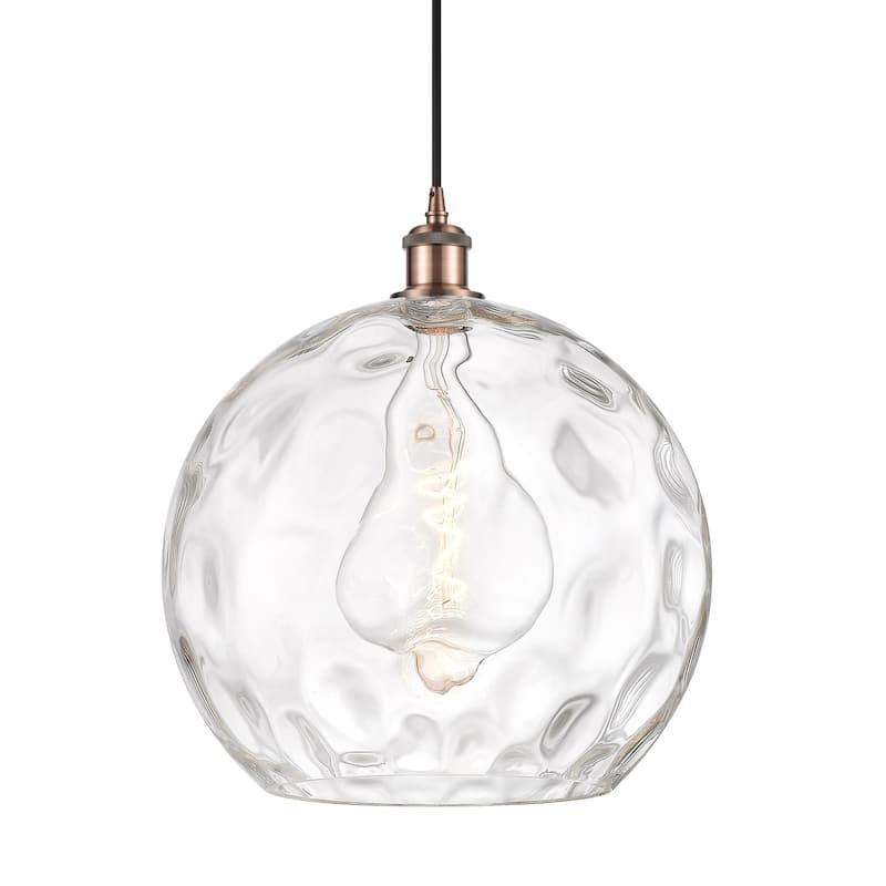 Innovations Lighting 516-1P-17-14 Athens Pendant Athens 14" Wide - Antique Copper / Clear Water Glass