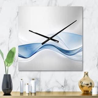 Designart '3D Wave of Water Splash' Modern Metal Wall Clock