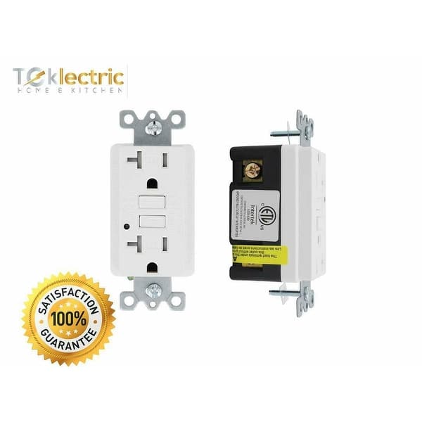 UL Listed and Comes with Wall plate and Screws. Brown 10 Pack ESD Tech 20 Amp GFCI Wall Outlet Receptacle 125 Volt Tamper Resistant Duplex with LED Indicator Light