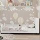preview thumbnail 20 of 28, Twin Size Upholstered Platform Bed with Headboard & Guardrail