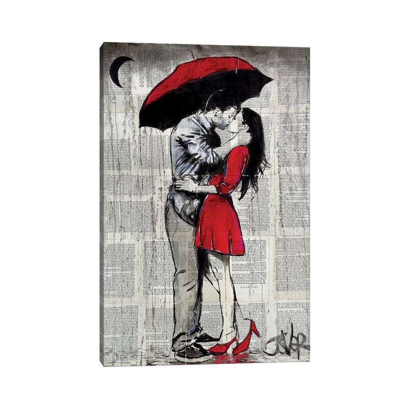 iCanvas "Red Rainy Love" by Loui Jover Canvas Print