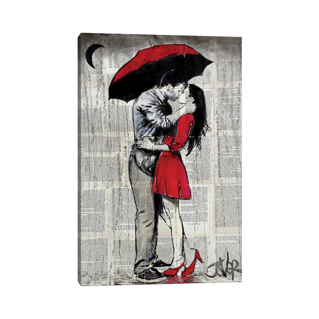 iCanvas "Red Rainy Love" by Loui Jover Canvas Print